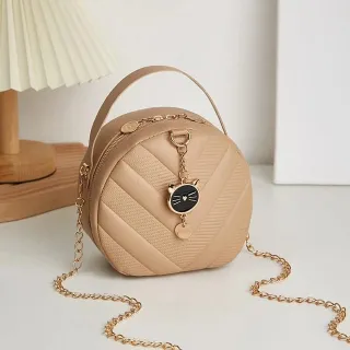 Crossbody Chain Shoulder Mini Cat Pendant Round Bags